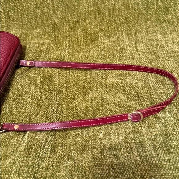 Dooney & Bourke Large Zip Along in Solid Rouge - Picture 10 of 12